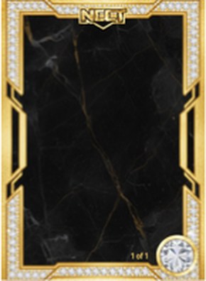 Bling collector card frame with a gold and diamond border